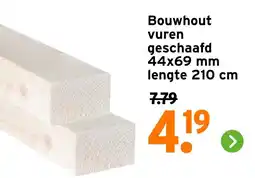 GAMMA Bouwhout vuren geschaafd aanbieding