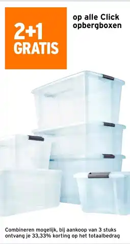 GAMMA Op alle Click opbergboxen aanbieding