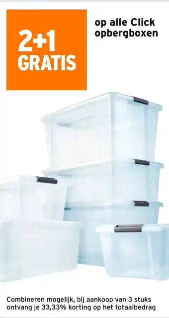 GAMMA Op alle Click opbergboxen aanbieding