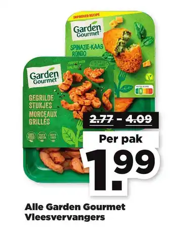 PLUS Alle garden gourmet vleesvervangers aanbieding