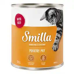 Zooplus 24x800g Gevogeltepannetje Gevogelte met Rund Smilla Kattenvoer aanbieding