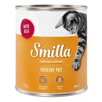 Zooplus 24x800g Gevogeltepannetje Gevogelte met Rund Smilla Kattenvoer aanbieding