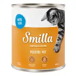 Zooplus 24x800g Gevogeltepannetje Gevogelte met Vis Smilla Kattenvoer aanbieding