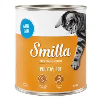 Zooplus 24x800g Gevogeltepannetje Gevogelte met Vis Smilla Kattenvoer aanbieding