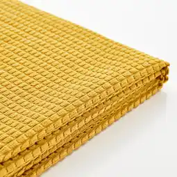 IKEA Gevouwen mosterdgele deken met een gestructureerd weefsel aanbieding
