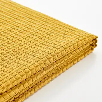 IKEA Gevouwen mosterdgele deken met een gestructureerd weefsel aanbieding