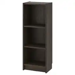 IKEA Billy boekenkast, zwartbruin, 3 verstelbare planken, minimalistisch design aanbieding