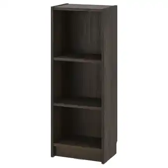 IKEA Billy boekenkast, zwartbruin, 3 verstelbare planken, minimalistisch design aanbieding