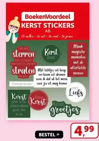 Boekenvoordeel KERST STICKERS aanbieding