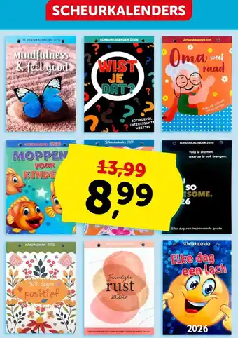 Boekenvoordeel SCHEURKALENDERS aanbieding