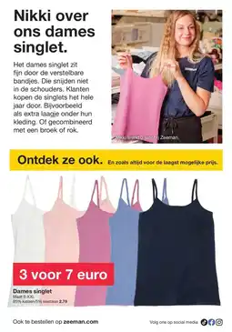 Zeeman Dames singlet aanbieding