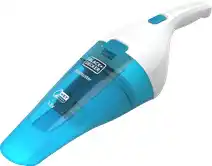 Amazon Black+Decker Draadloze Handstofzuiger, Met Laadstation, 385ml, Wit/Blauw aanbieding