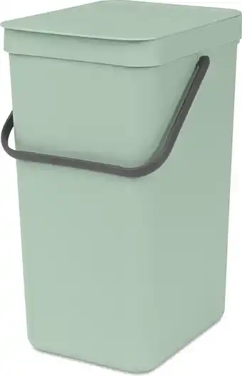 Amazon Brabantia Sort & Go Prullenbak, Afvalemmer, Jade Green , 16 Liter aanbieding