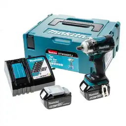 Amazon Makita DTW300RTJ Accu-slagschroevendraaier 18 V/5,0 Ah, 2 accu's + oplader in MAKPAC aanbieding