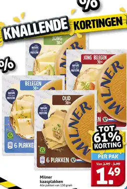 Hoogvliet Milner kaasplakken aanbieding