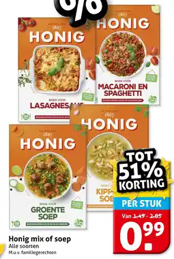 Hoogvliet Honig mix of soep aanbieding