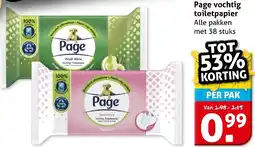 Hoogvliet Page vochtig toiletpapier aanbieding