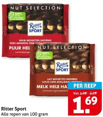 Hoogvliet Ritter Sport aanbieding