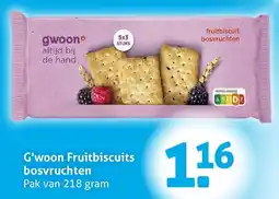 Hoogvliet G'woon Fruitbiscuits bosvruchten aanbieding