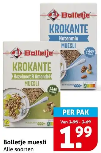 Hoogvliet Bolletje muesli aanbieding