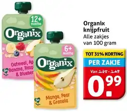 Hoogvliet Organix knijpfruit aanbieding