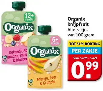 Hoogvliet Organix knijpfruit aanbieding