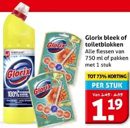 Hoogvliet Glorix bleek of toiletblokken aanbieding