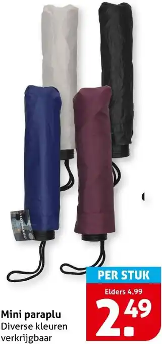 Hoogvliet Mini paraplu aanbieding
