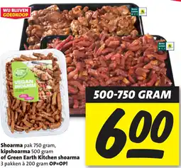 Nettorama Shoarma, kipshoarma of Green Earth Kitchen shoarma aanbieding
