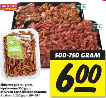 Nettorama Shoarma, kipshoarma of Green Earth Kitchen shoarma aanbieding
