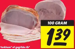 Nettorama Yorkham of gegrilde rib aanbieding