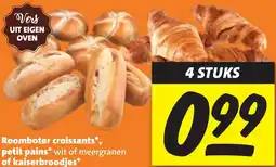 Nettorama Roomboter croissants, petit pains of kaiserbroodjes aanbieding