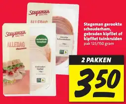 Nettorama Stegeman gerookte schouderham, gebraden kipfilet of kipfilet tuinkruiden aanbieding