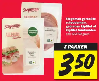 Nettorama Stegeman gerookte schouderham, gebraden kipfilet of kipfilet tuinkruiden aanbieding