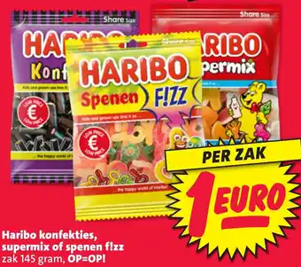 Nettorama Haribo konfekties, supermix of spenen f!zz aanbieding