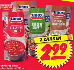 Nettorama Unox soep in zak aanbieding