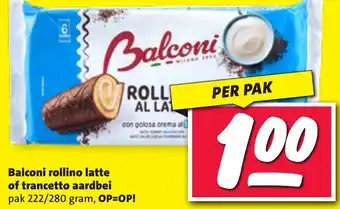 Nettorama Balconi rollino latte of trancetto aardbei aanbieding