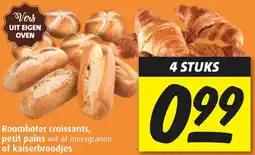Boni Roomboter croissants, petit pains of kaiserbroodjes aanbieding