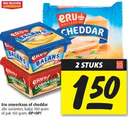 Boni Eru smeerkaas of cheddar aanbieding