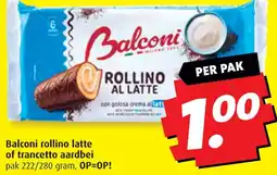 Boni Balconi rollino latte of trancetto aardbei aanbieding