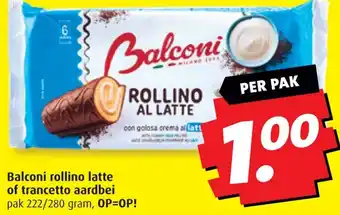 Boni Balconi rollino latte of trancetto aardbei aanbieding
