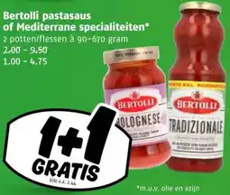 Poiesz Bertolli pastasaus of Mediterrane specialiteiten aanbieding