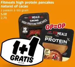 Poiesz Fitmeals high protein pancakes naturel of cacao aanbieding