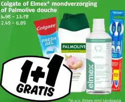 Poiesz Colgate of Elmex mondverzorging of Palmolive douche aanbieding