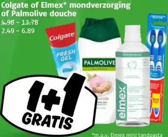 Poiesz Colgate of Elmex mondverzorging of Palmolive douche aanbieding