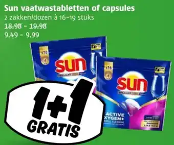 Poiesz Sun vaatwastabletten of capsules aanbieding