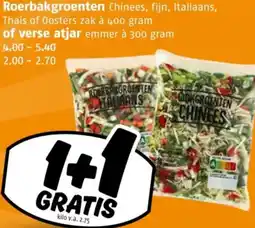 Poiesz Roerbakgroenten of verse atjar aanbieding