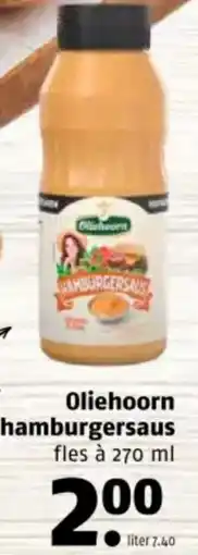 Poiesz Oliehoorn hamburgersaus aanbieding