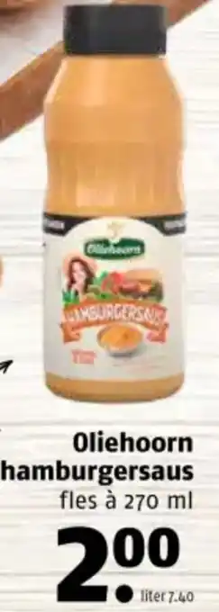Poiesz Oliehoorn hamburgersaus aanbieding