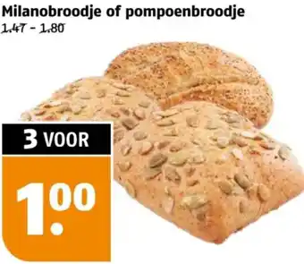 Poiesz Milanobroodje of pompoenbroodje aanbieding